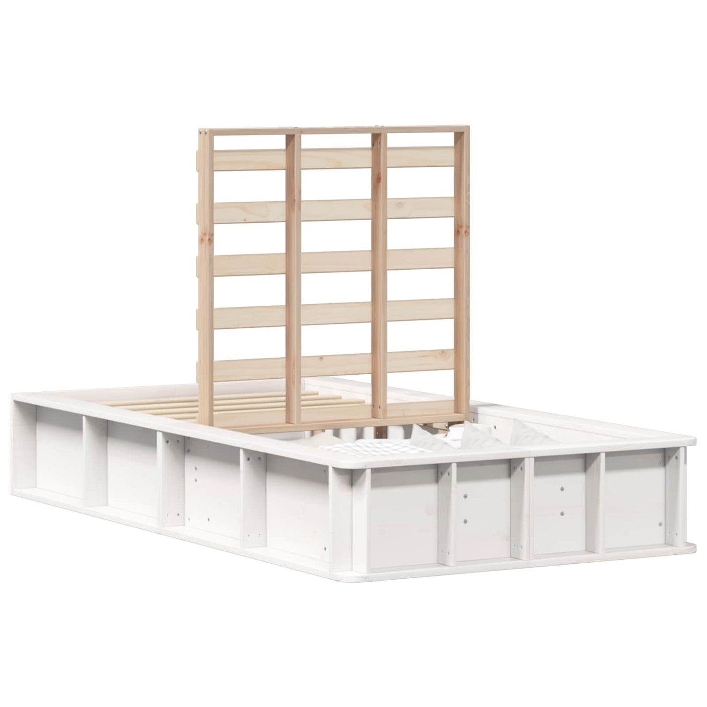 Bedframe Wit 90 x 190 cm Massief grenenhout is nu te koop bij PeponiXL, paradijselijk wonen!