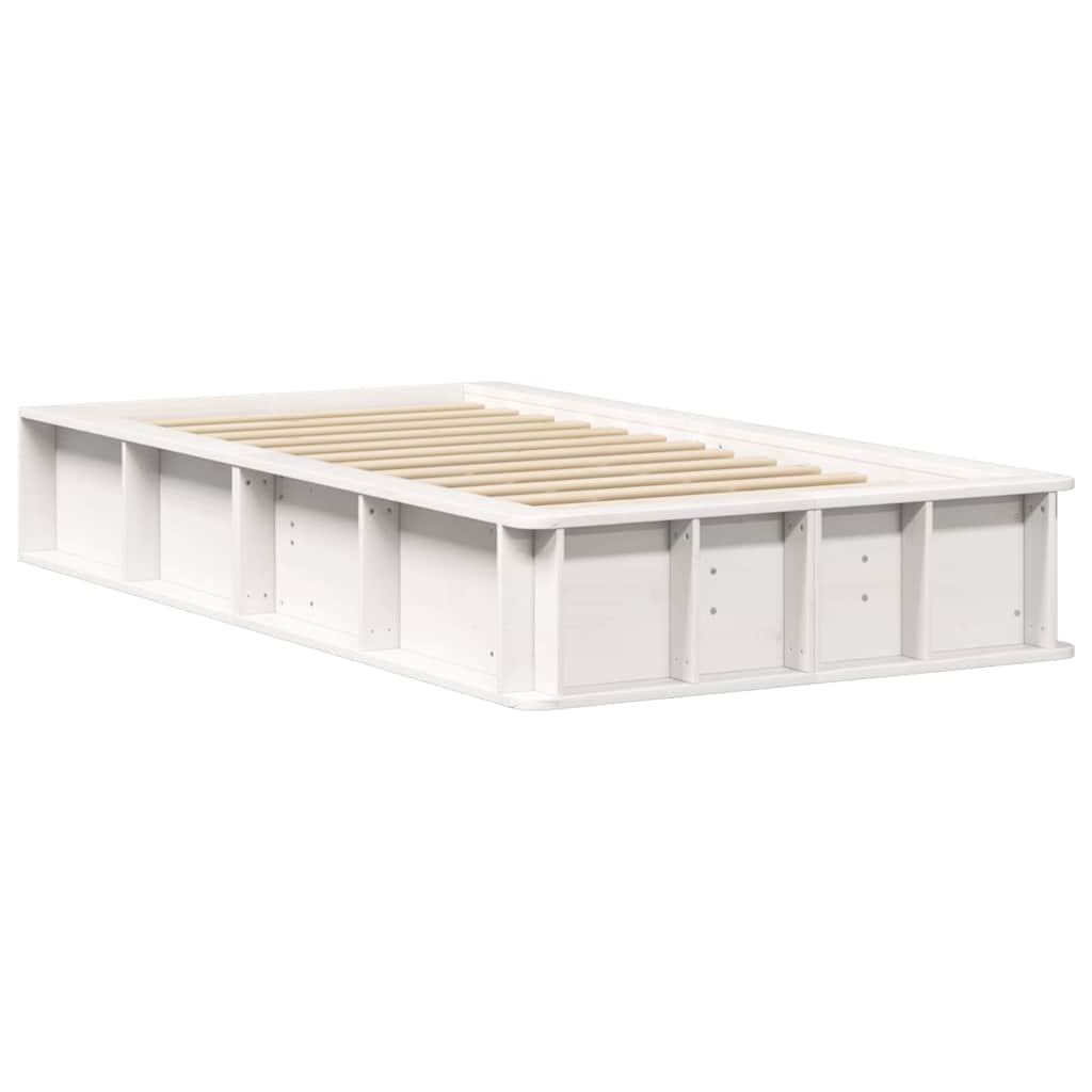 Bedframe Wit 90 x 190 cm Massief grenenhout is nu te koop bij PeponiXL, paradijselijk wonen!