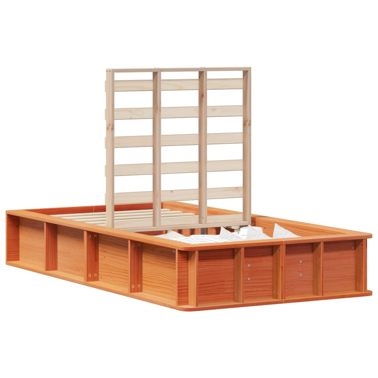 Bedframe Wasbruin 90 x 190 cm Massief grenenhout is nu te koop bij PeponiXL, paradijselijk wonen!
