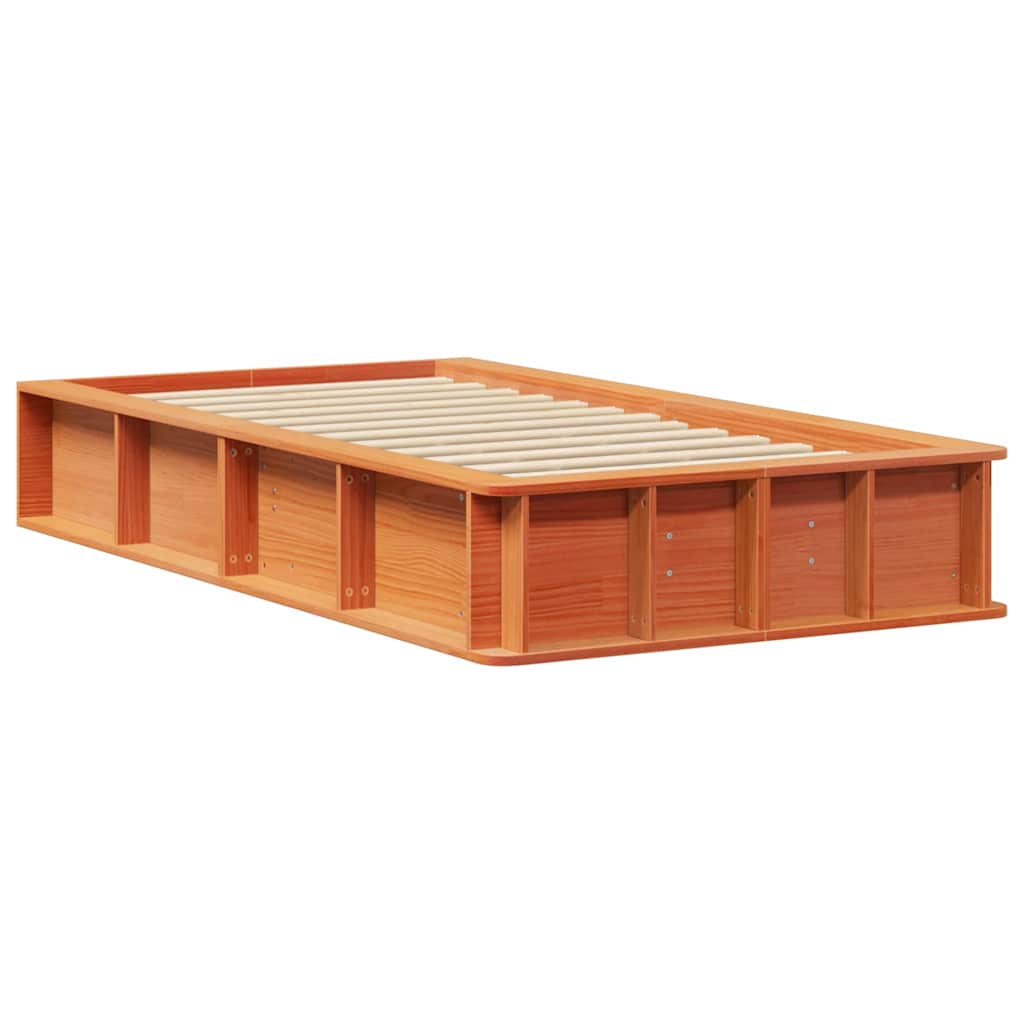 Bedframe Wasbruin 90 x 190 cm Massief grenenhout is nu te koop bij PeponiXL, paradijselijk wonen!