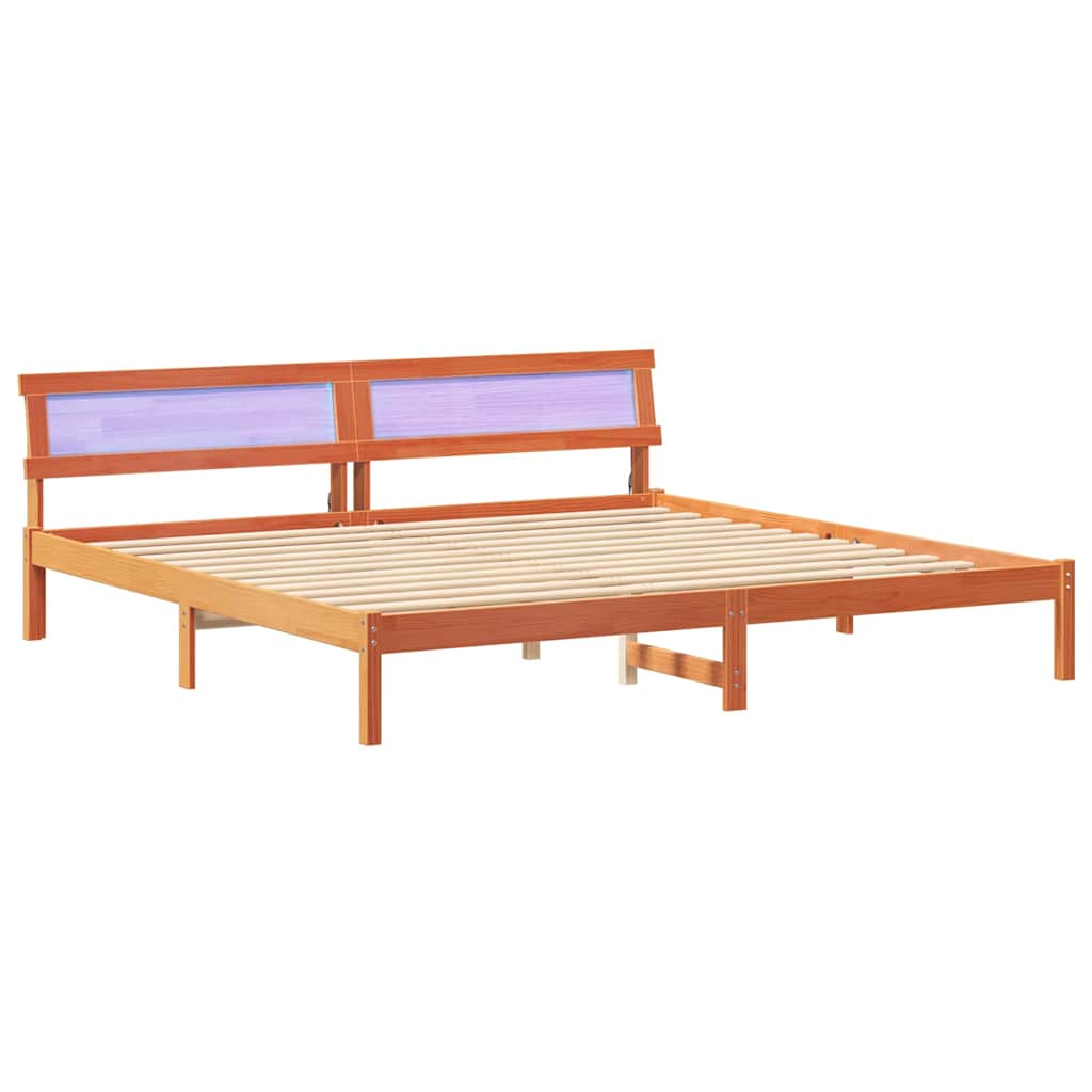 Bedframe Wasbruin 200 x 200 cm Massief grenenhout is nu te koop bij PeponiXL, paradijselijk wonen!