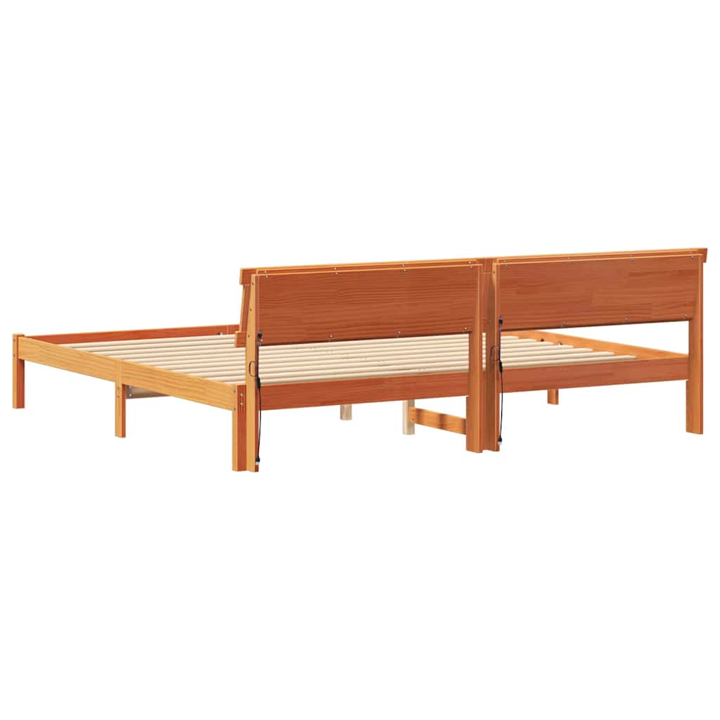 Bedframe Wasbruin 200 x 200 cm Massief grenenhout is nu te koop bij PeponiXL, paradijselijk wonen!