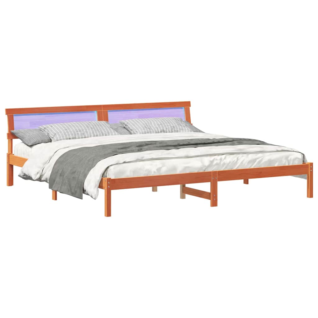 Bedframe Wasbruin 200 x 200 cm Massief grenenhout is nu te koop bij PeponiXL, paradijselijk wonen!