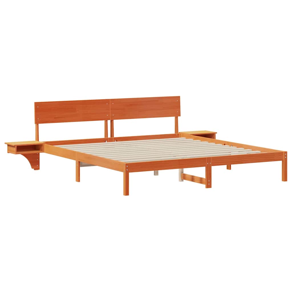 Bedframe Wasbruin 200 x 200 cm Massief grenenhout is nu te koop bij PeponiXL, paradijselijk wonen!
