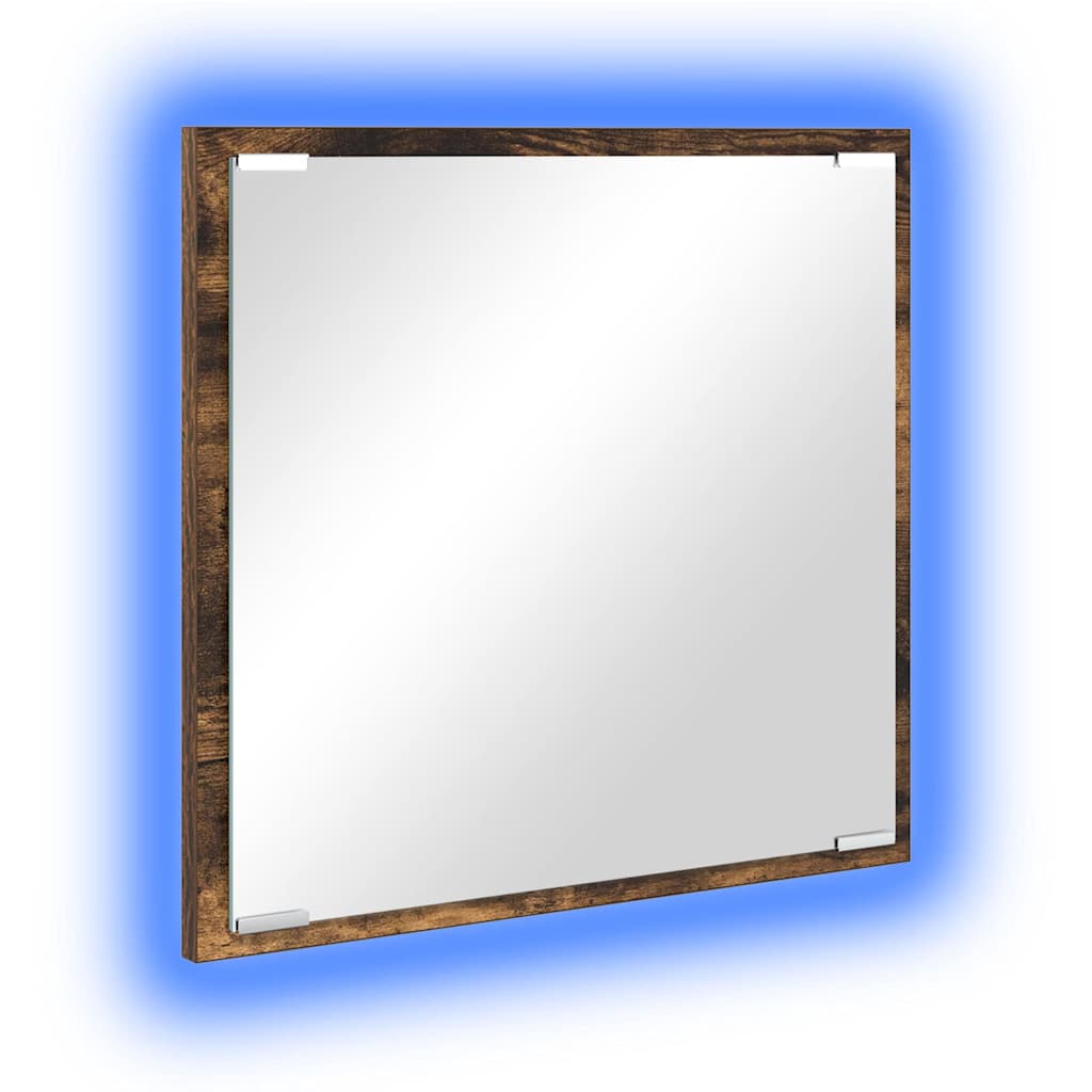 LED Badkamer Spiegel met spiegel Gerookt eiken 40 x 37 x 8.5 cm is nu te koop bij PeponiXL, paradijselijk wonen!
