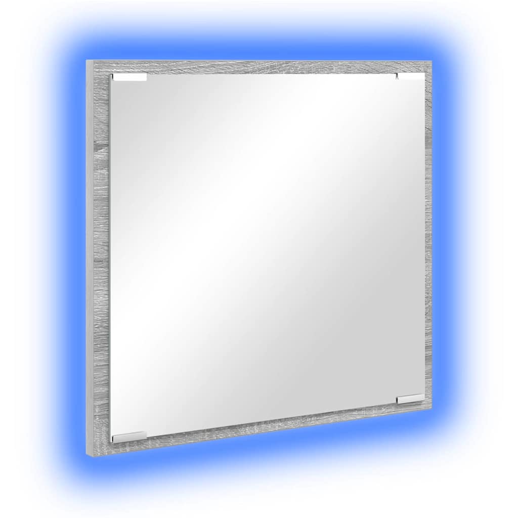 LED Badkamer Spiegel Grijs Sonoma 40 x 37 x 8.5 cm Bewerkt hout is nu te koop bij PeponiXL, paradijselijk wonen!
