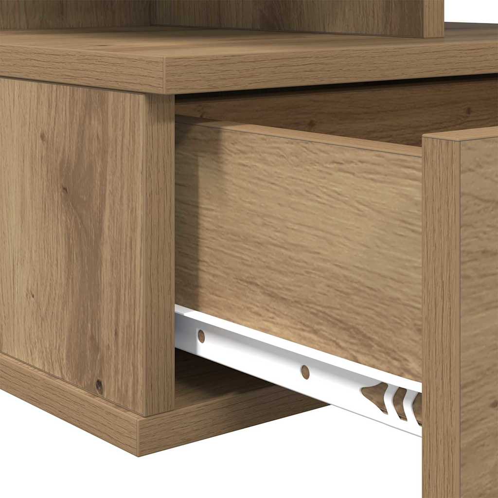 Vliegend Nachtkastje Artisan Eiken 40 x 31 x 28 cm Bewerkt hout is nu te koop bij PeponiXL, paradijselijk wonen!