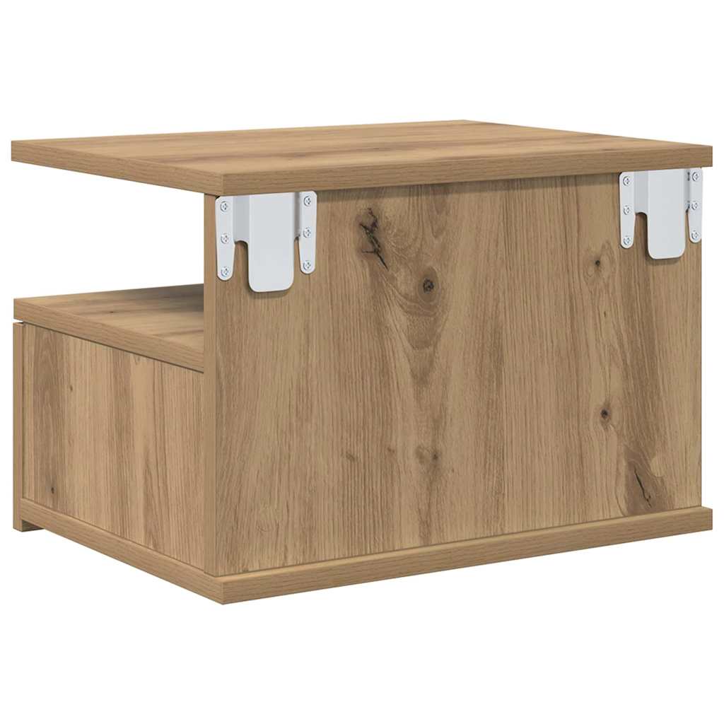 Vliegend Nachtkastje Artisan Eiken 40 x 31 x 28 cm Bewerkt hout is nu te koop bij PeponiXL, paradijselijk wonen!