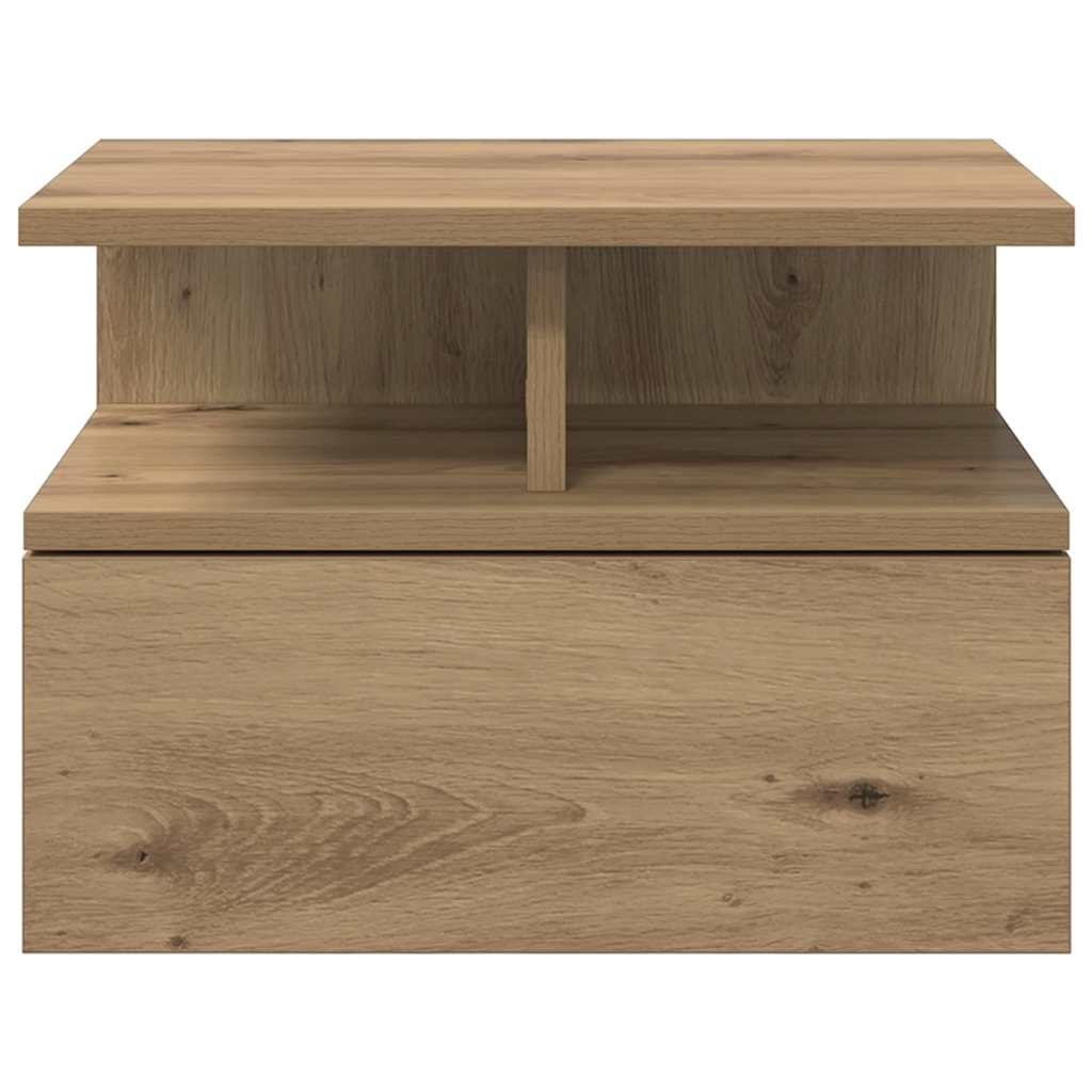 Vliegend Nachtkastje Artisan Eiken 40 x 31 x 28 cm Bewerkt hout is nu te koop bij PeponiXL, paradijselijk wonen!