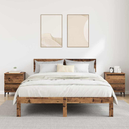 Nachtkastje 2 pcs Oud hout 40 x 35 x 50 cm Bewerkt hout is nu te koop bij PeponiXL, paradijselijk wonen!