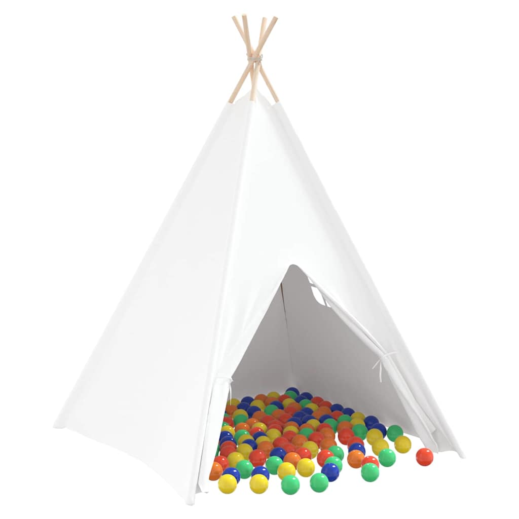 Teepee Tent Wit 120 x 120 x 150 cm Stof en Plastic is nu te koop bij PeponiXL, paradijselijk wonen!