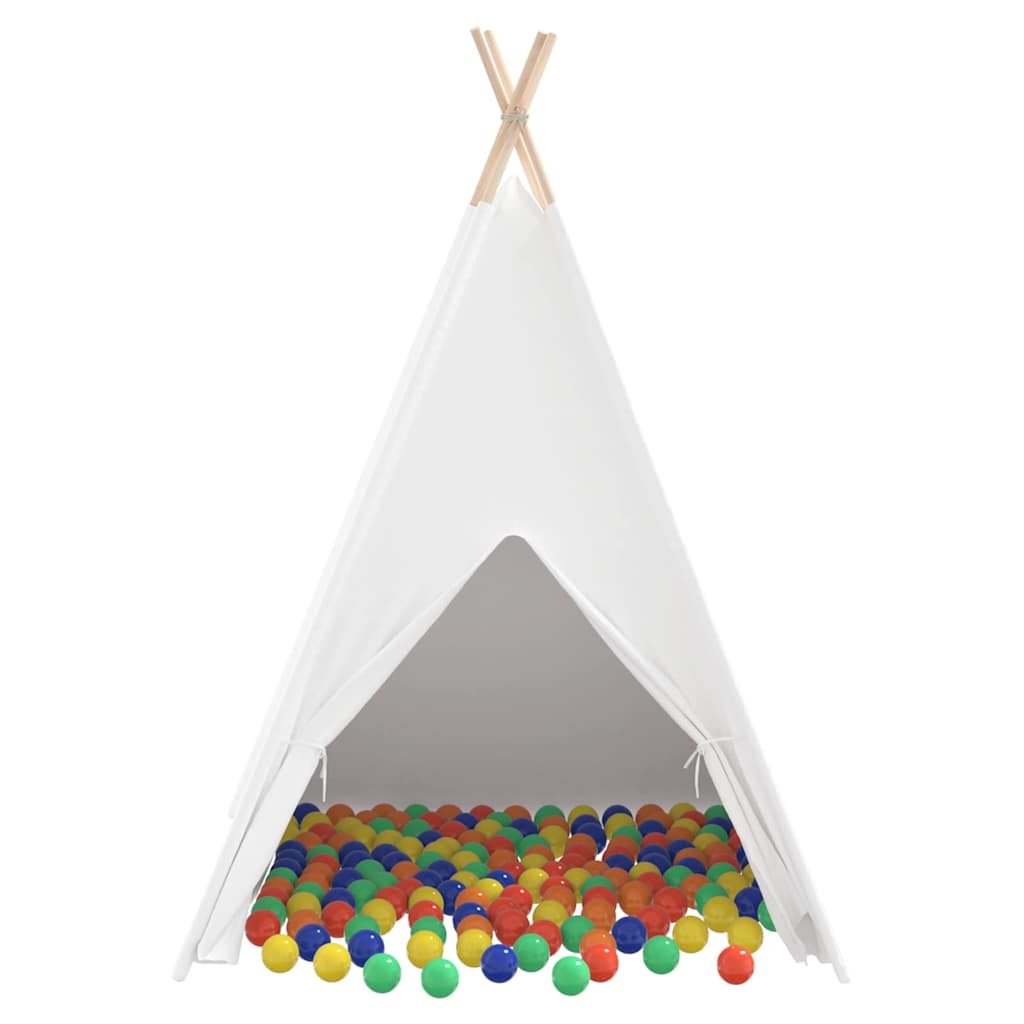 Teepee Tent Wit 120 x 120 x 150 cm Stof en Plastic is nu te koop bij PeponiXL, paradijselijk wonen!