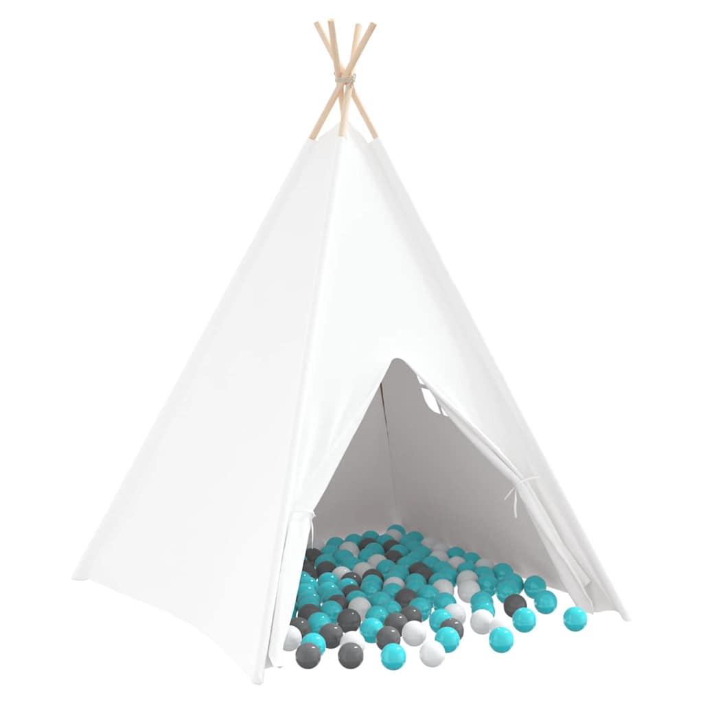 Teepee Tent Wit 120 x 120 x 150 cm Stof en Plastic is nu te koop bij PeponiXL, paradijselijk wonen!