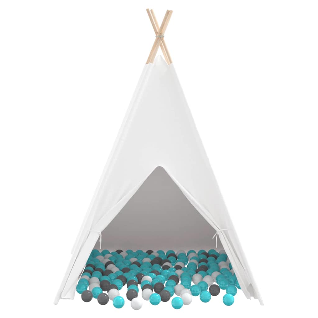 Teepee Tent Wit 120 x 120 x 150 cm Stof en Plastic is nu te koop bij PeponiXL, paradijselijk wonen!