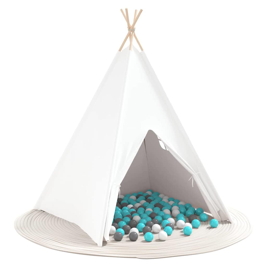 Teepee Tent Wit 120 x 120 x 150 cm Stof en Plastic is nu te koop bij PeponiXL, paradijselijk wonen!