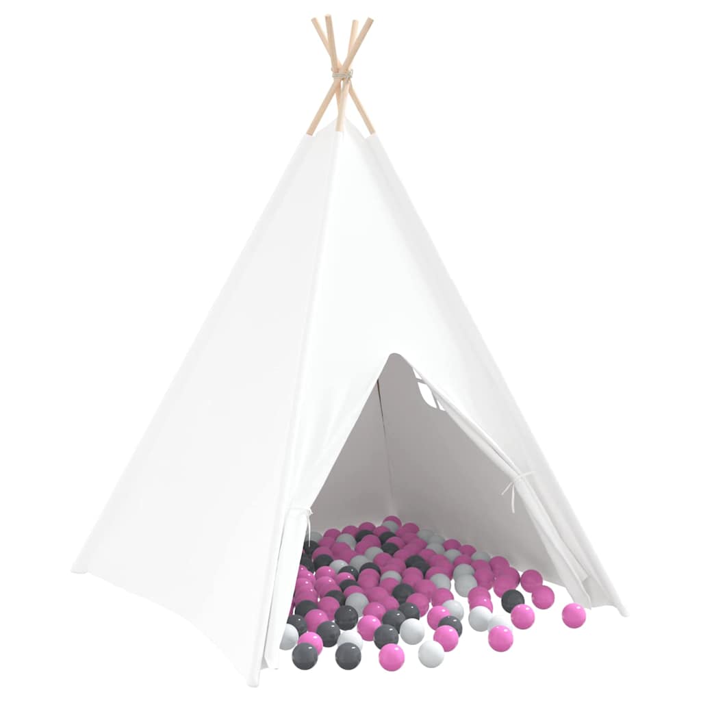 Teepee Tent Wit 120 x 120 x 150 cm Stof en Plastic is nu te koop bij PeponiXL, paradijselijk wonen!