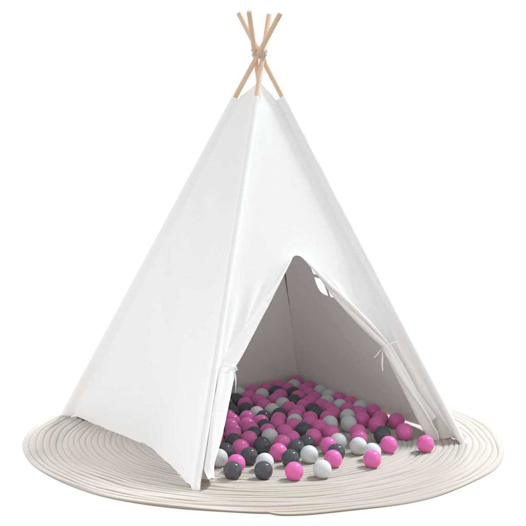 Teepee Tent Wit 120 x 120 x 150 cm Stof en Plastic is nu te koop bij PeponiXL, paradijselijk wonen!