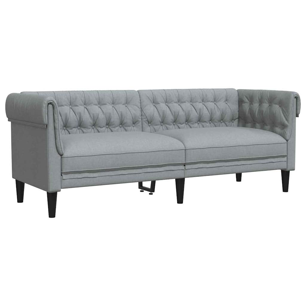 Woonkamer Bank 2 pcs Lichtgrijs 201,5 x 74,5 x 74,5 cm Stof is nu te koop bij PeponiXL, paradijselijk wonen!