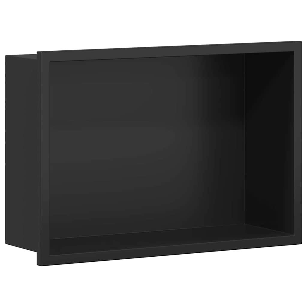 Douche Niche Zwart 30 x 20 x 9,5 cm Roestvrij staal is nu te koop bij PeponiXL, paradijselijk wonen!