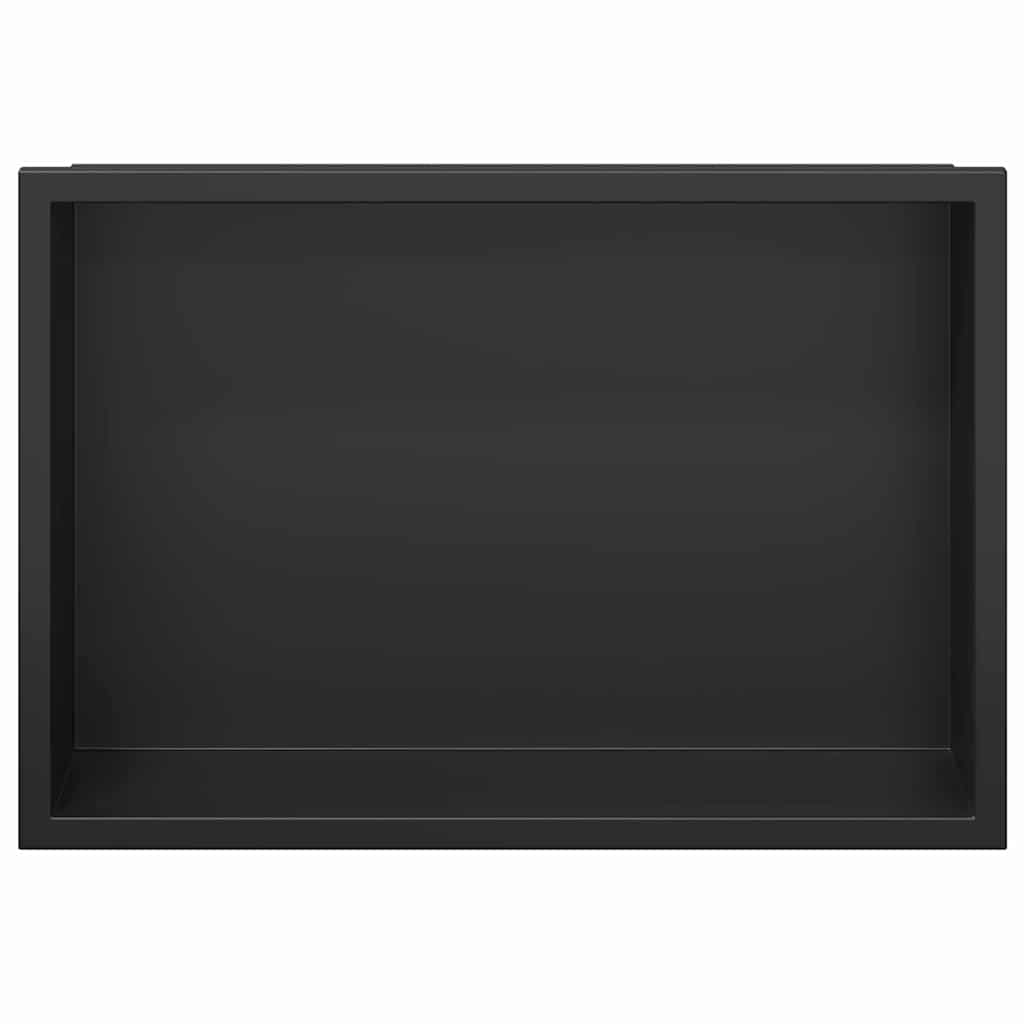 Douche Niche Zwart 30 x 20 x 9,5 cm Roestvrij staal is nu te koop bij PeponiXL, paradijselijk wonen!