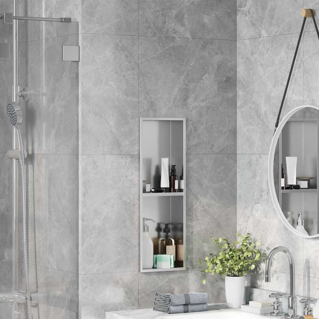 Douche Niche Zilver 60 x 20 x 9,5 cm Roestvrij staal is nu te koop bij PeponiXL, paradijselijk wonen!