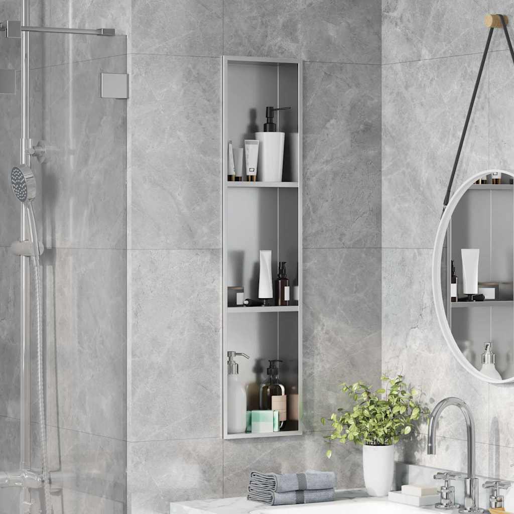 Douche Niche Zilver 90 x 20 x 9,5 cm Roestvrij staal is nu te koop bij PeponiXL, paradijselijk wonen!