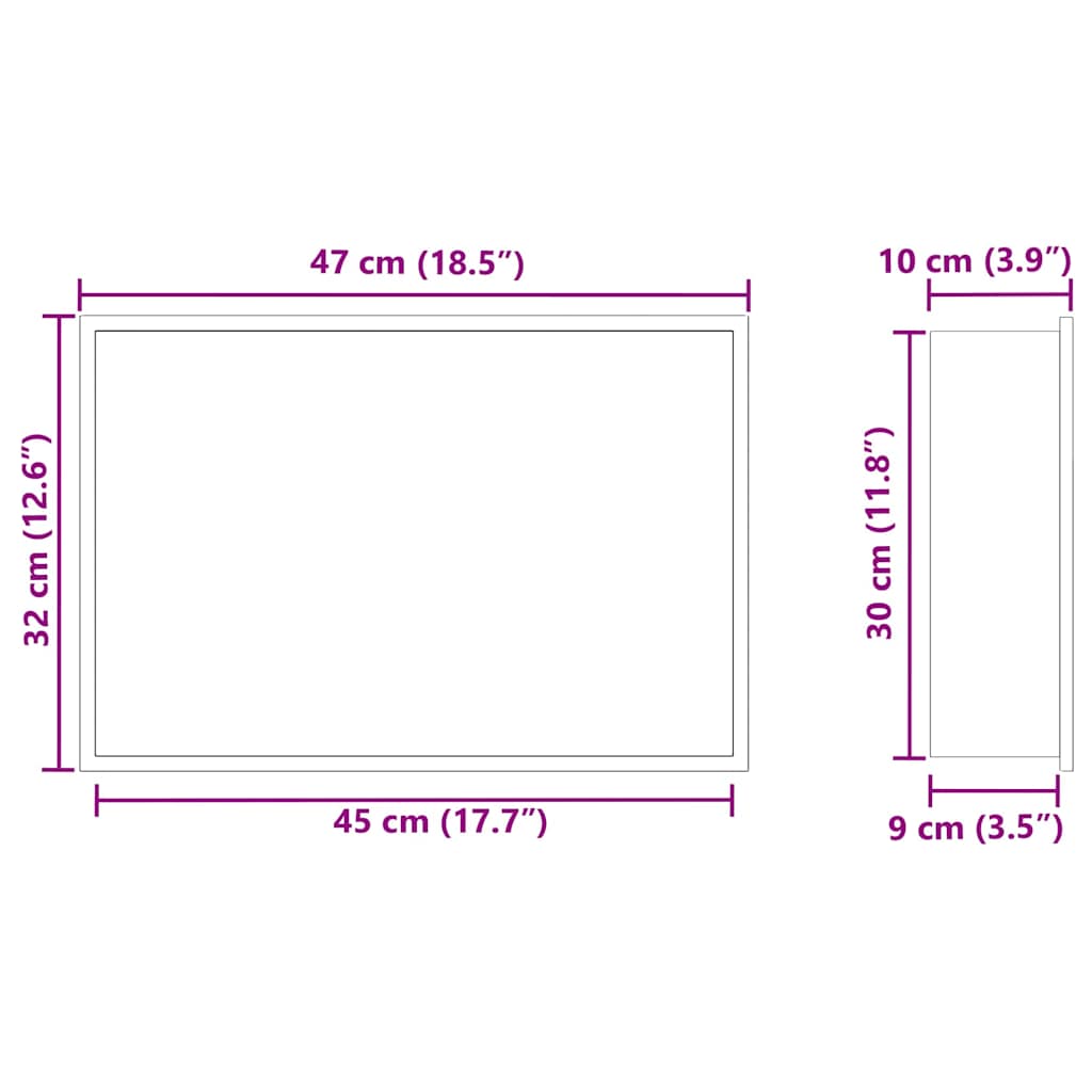 Douche Niche Wit 45 x 30 x 9,5 cm Roestvrij staal is nu te koop bij PeponiXL, paradijselijk wonen!