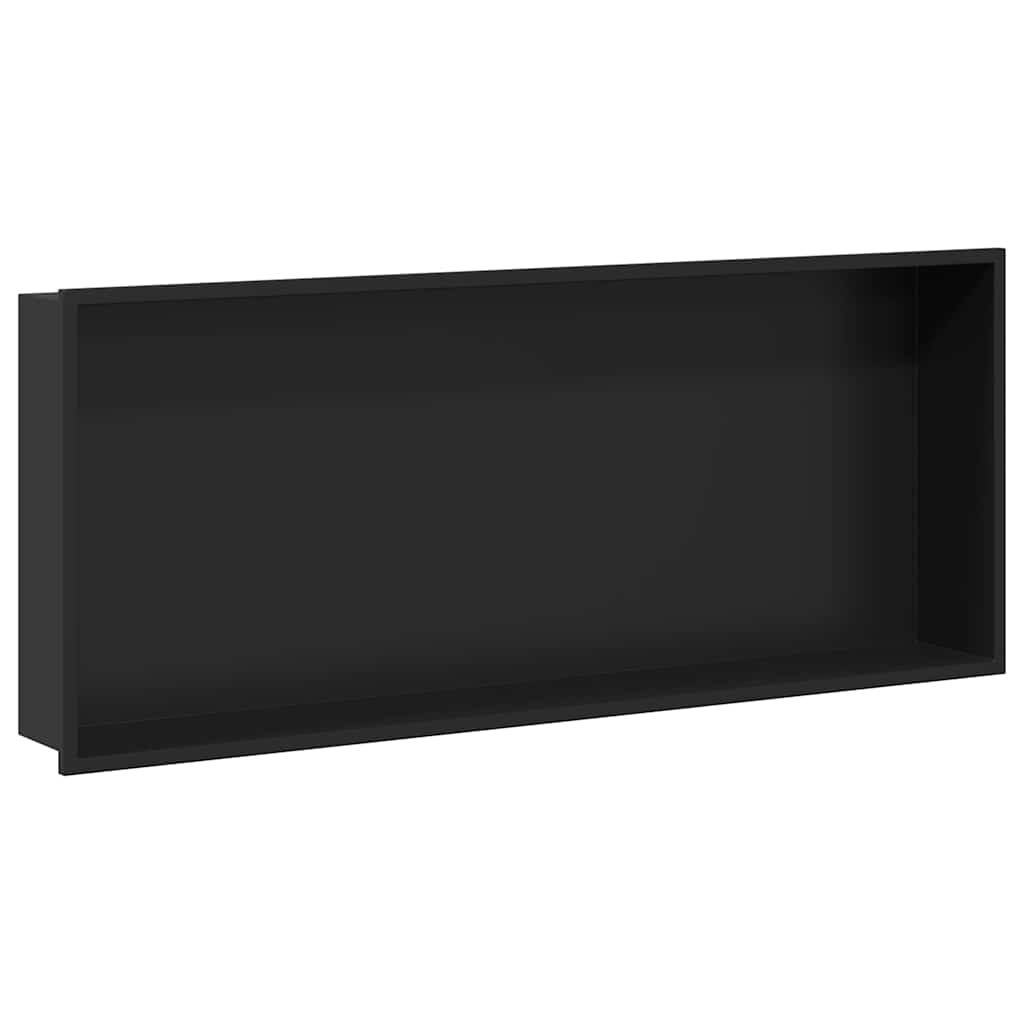 Douche Niche Zwart 75 x 30 x 9,5 cm Roestvrij staal is nu te koop bij PeponiXL, paradijselijk wonen!