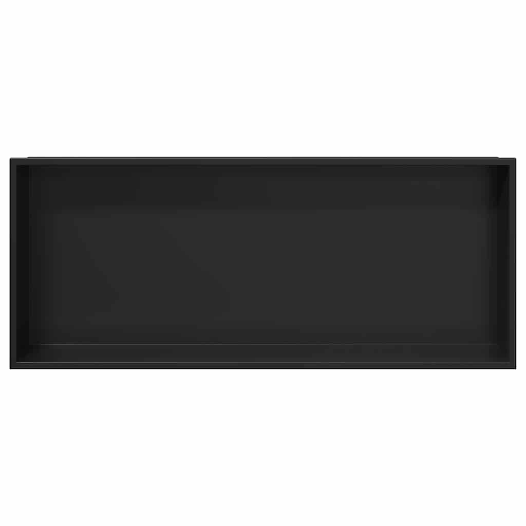 Douche Niche Zwart 75 x 30 x 9,5 cm Roestvrij staal is nu te koop bij PeponiXL, paradijselijk wonen!