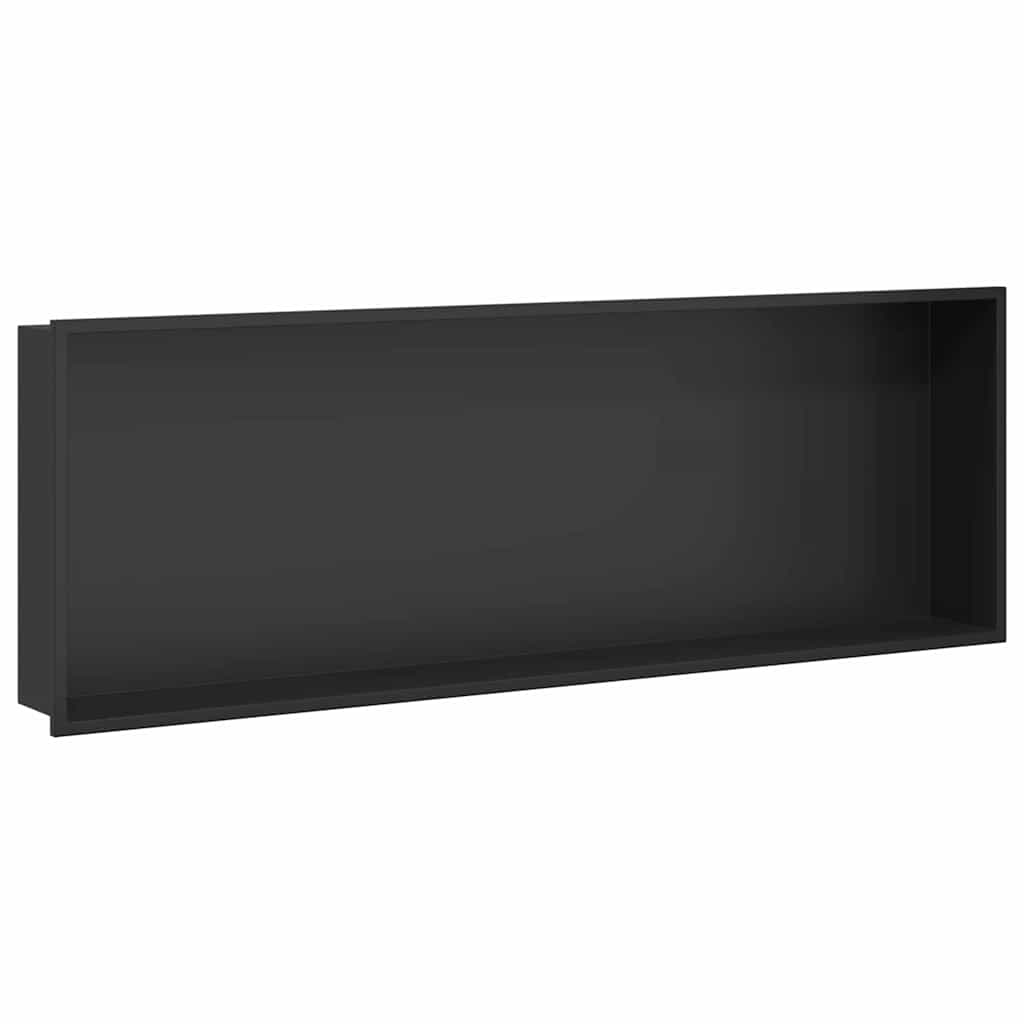 Douche Niche Zwart 90 x 30 x 9,5 cm Roestvrij staal is nu te koop bij PeponiXL, paradijselijk wonen!
