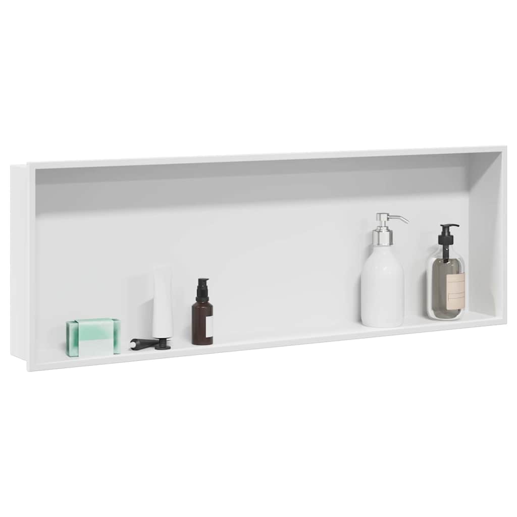 Douche Niche Wit 90 x 30 x 9,5 cm Roestvrij staal is nu te koop bij PeponiXL, paradijselijk wonen!