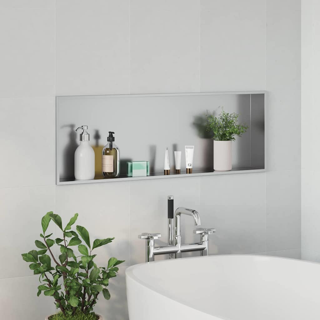 Douche Niche Zilver 90 x 30 x 9,5 cm Roestvrij staal is nu te koop bij PeponiXL, paradijselijk wonen!