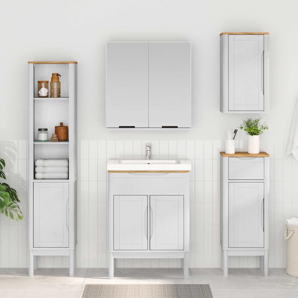 Badkamer wandkast FLORO Wit 35 x 30 x 60 cm Massief Vurenhout is nu te koop bij PeponiXL, paradijselijk wonen!