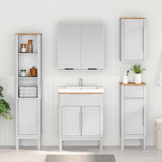 Badkamer wandkast FLORO Wit 35 x 30 x 60 cm Massief Vurenhout is nu te koop bij PeponiXL, paradijselijk wonen!