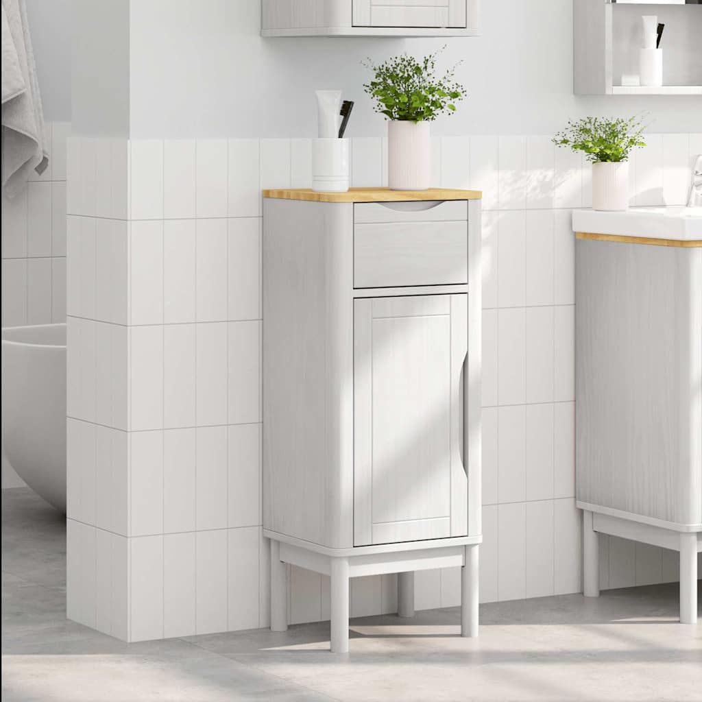 Badkamerkast FLORO Wit 35 x 30 x 90 cm Massief Vurenhout is nu te koop bij PeponiXL, paradijselijk wonen!