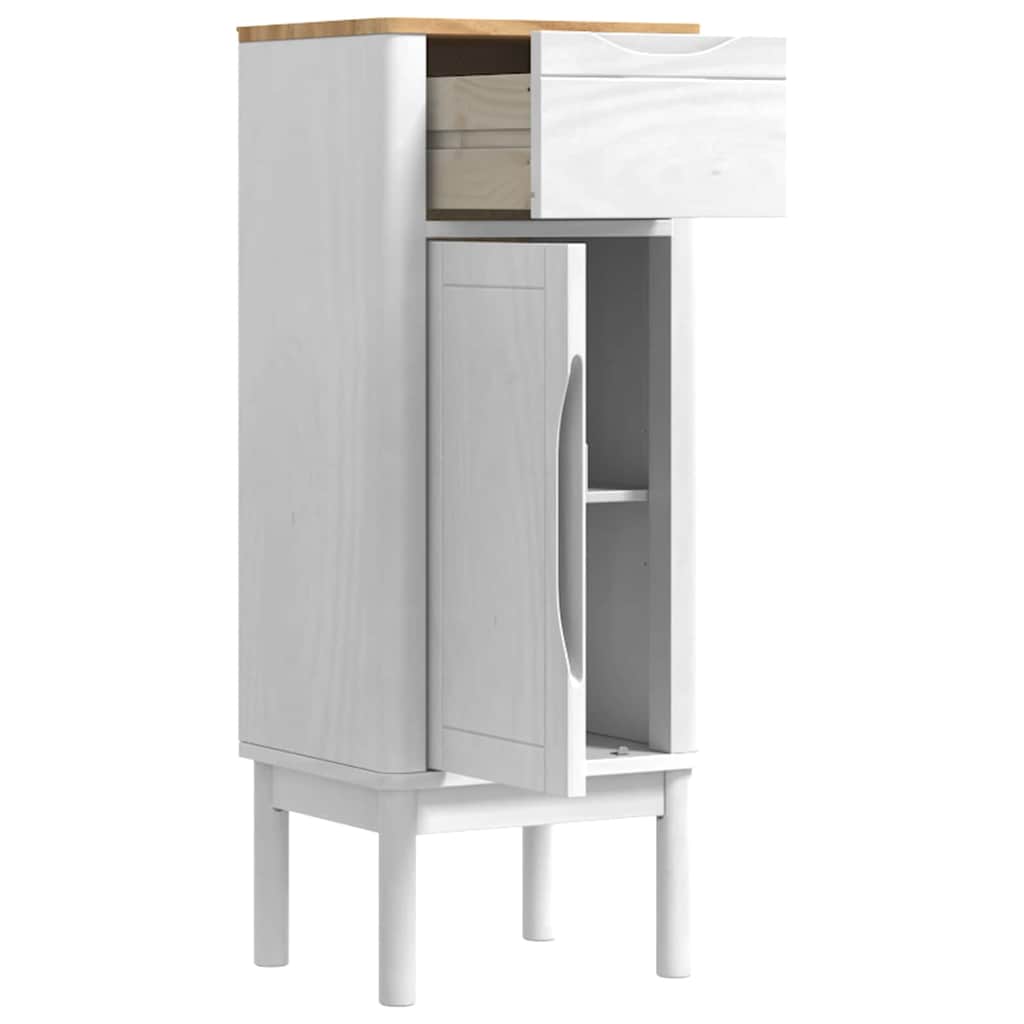 Badkamerkast FLORO Wit 35 x 30 x 90 cm Massief Vurenhout is nu te koop bij PeponiXL, paradijselijk wonen!