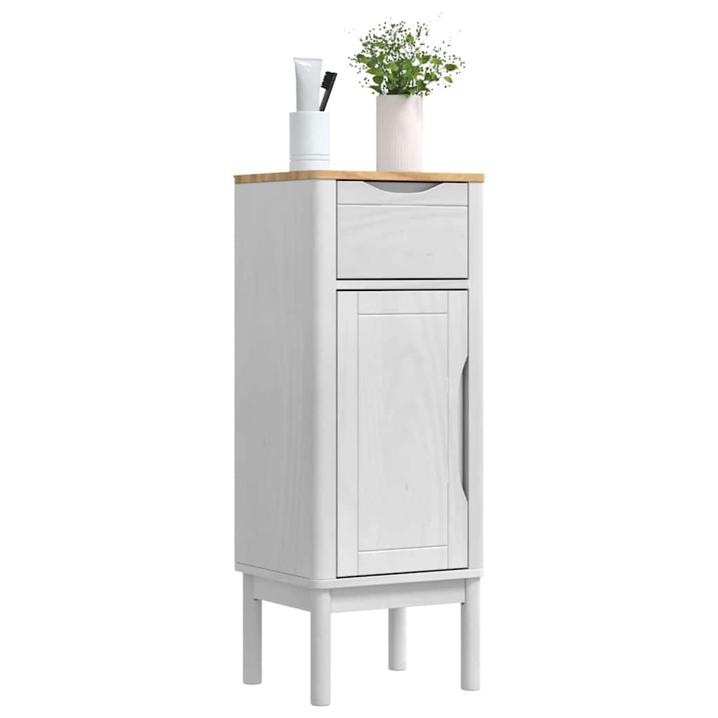 Badkamerkast FLORO Wit 35 x 30 x 90 cm Massief Vurenhout is nu te koop bij PeponiXL, paradijselijk wonen!