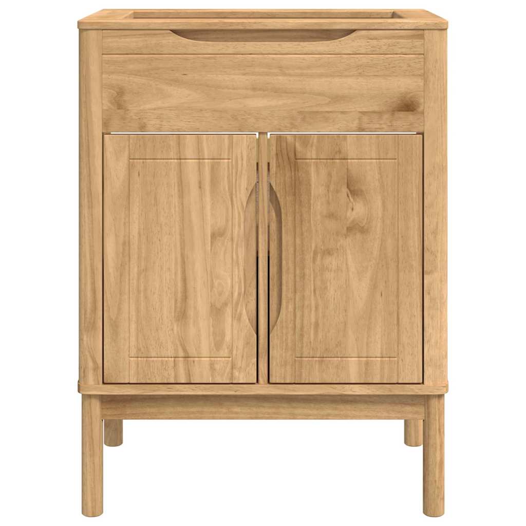Badkamer wastafelkast met plank FLORO Wasbruin 60 x 40 x 80 cm is nu te koop bij PeponiXL, paradijselijk wonen!
