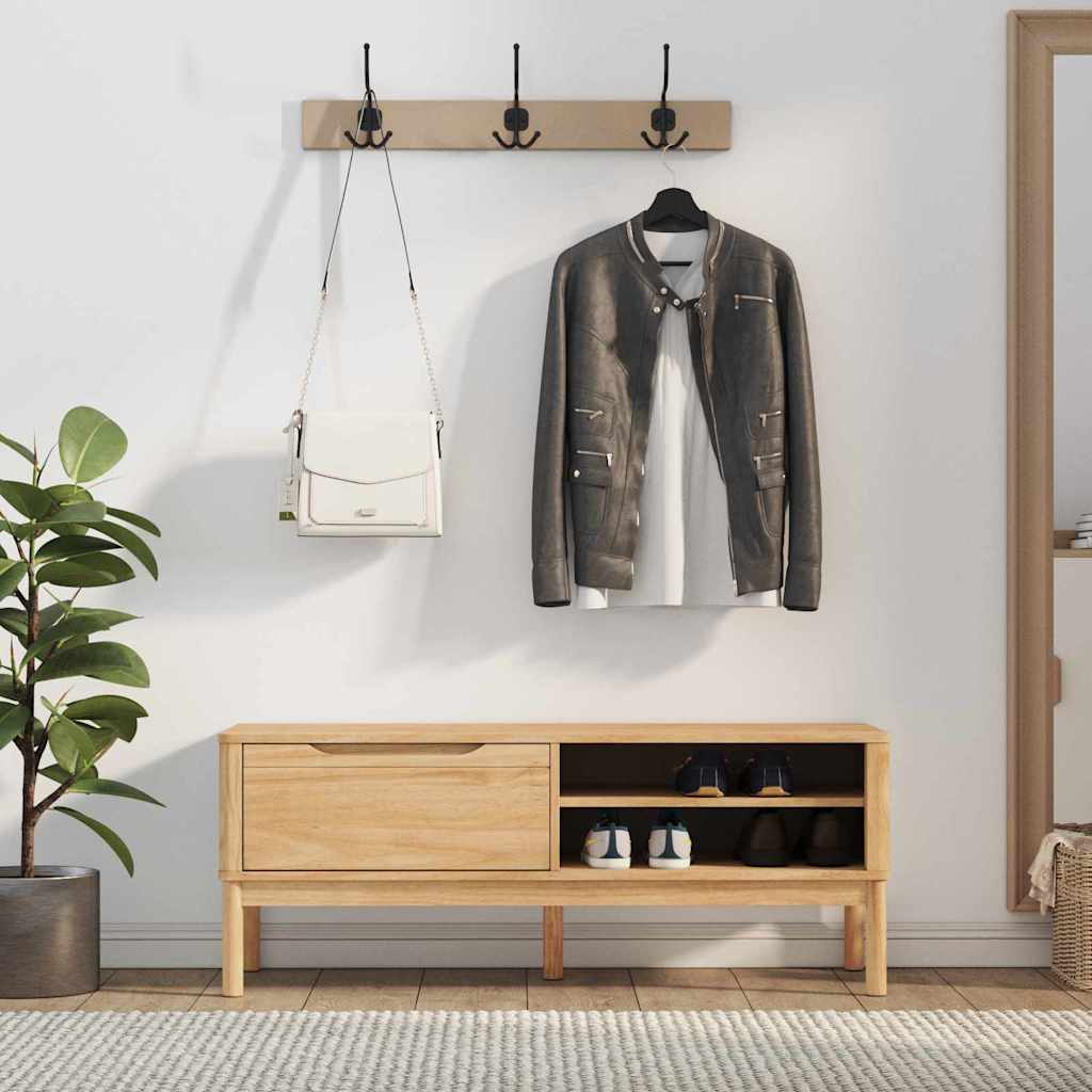 Hal bank FLORO Wasbruin 115 x 40 x 45 cm Massief Vurenhout is nu te koop bij PeponiXL, paradijselijk wonen!