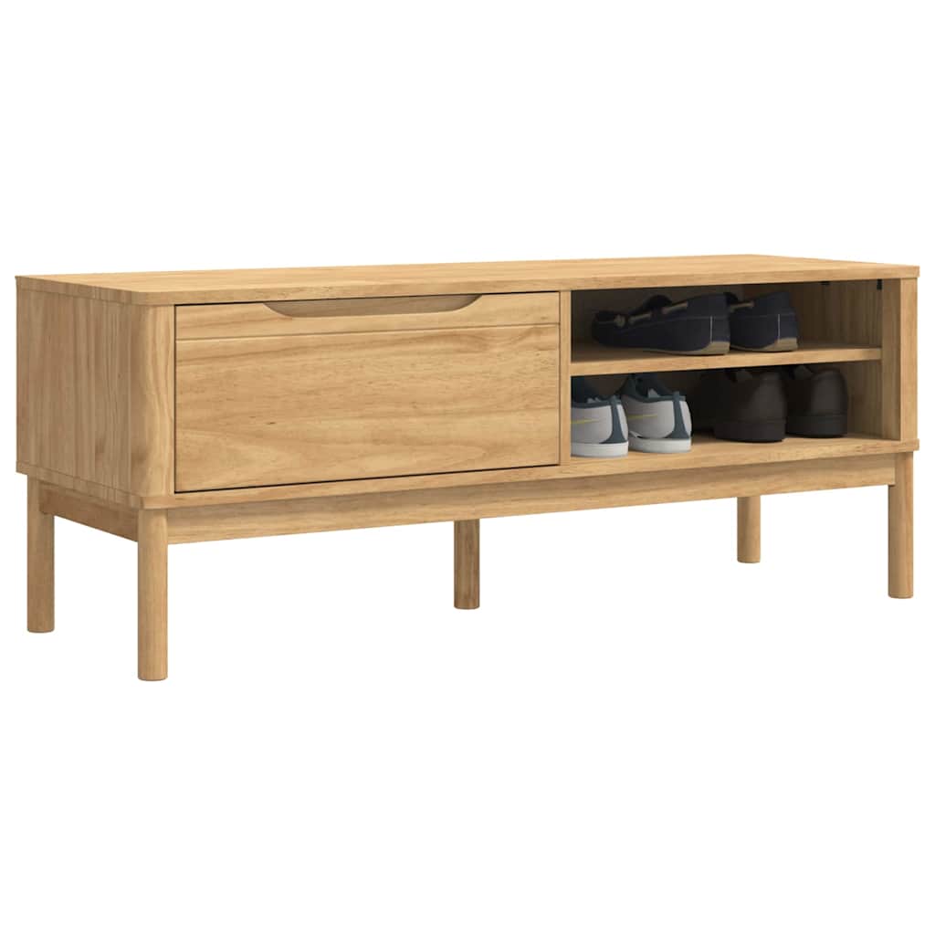 Hal bank FLORO Wasbruin 115 x 40 x 45 cm Massief Vurenhout is nu te koop bij PeponiXL, paradijselijk wonen!