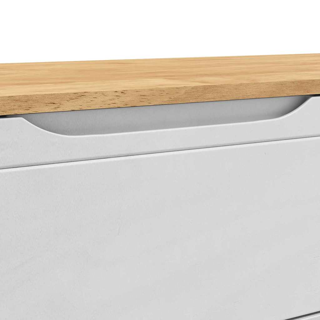 Hal bank met lade FLORO Wit 115 x 40 x 45 cm Massief Vurenhout is nu te koop bij PeponiXL, paradijselijk wonen!