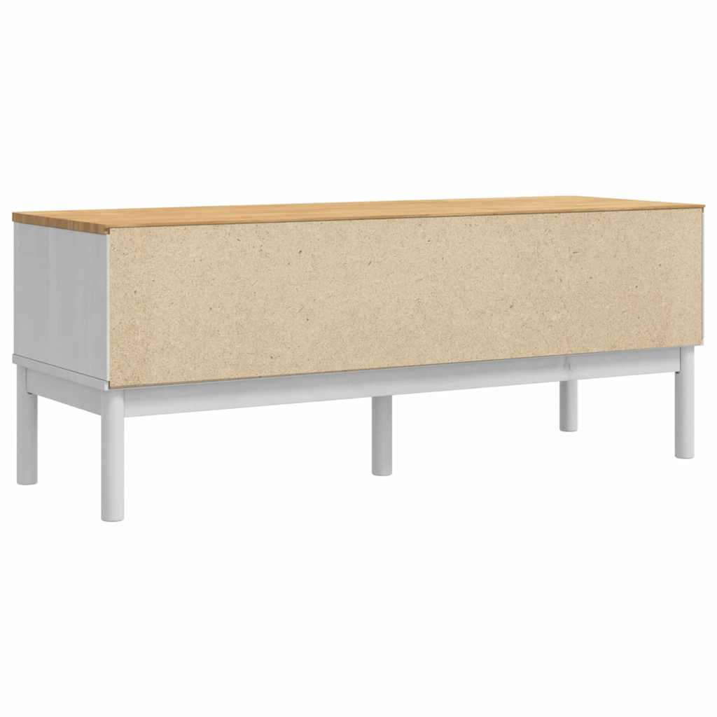 Hal bank met lade FLORO Wit 115 x 40 x 45 cm Massief Vurenhout is nu te koop bij PeponiXL, paradijselijk wonen!