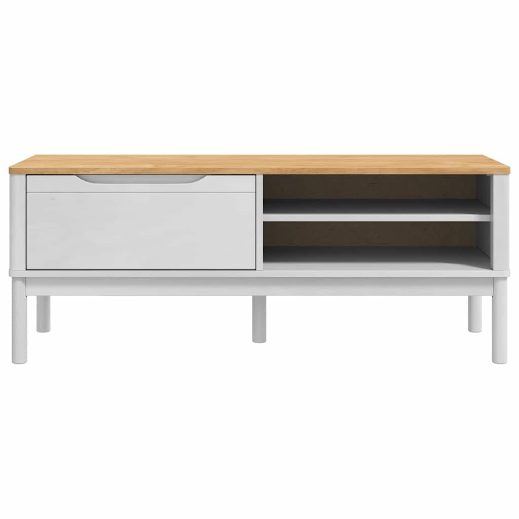 Hal bank met lade FLORO Wit 115 x 40 x 45 cm Massief Vurenhout is nu te koop bij PeponiXL, paradijselijk wonen!