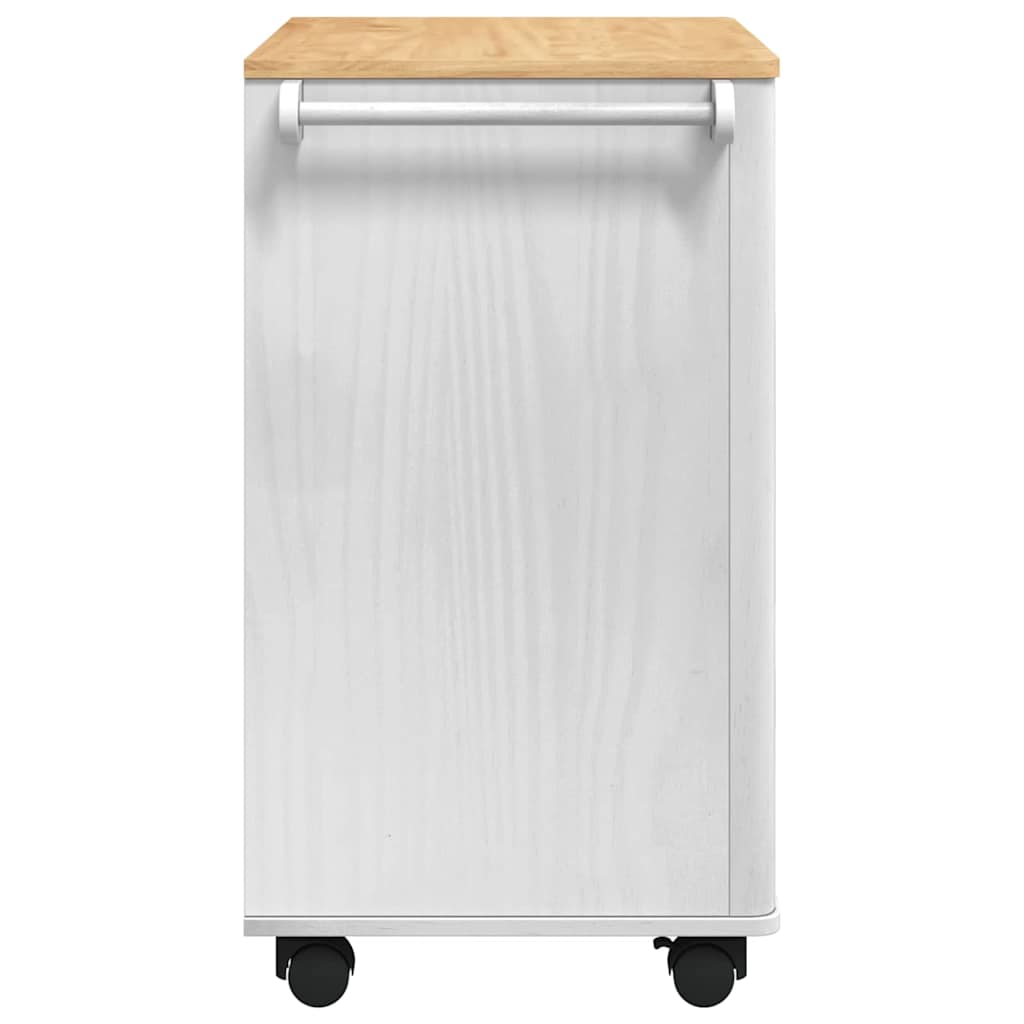 Keuken Trolley FLORO Wit 72,5 x 45 x 80 cm Massief Vurenhout is nu te koop bij PeponiXL, paradijselijk wonen!
