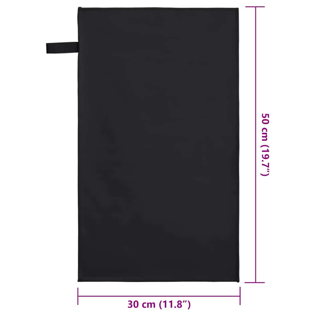 Sporthanddoeken 2 pcs Zwart 50 x 30 cm Polyester en polyamide is nu te koop bij PeponiXL, paradijselijk wonen!
