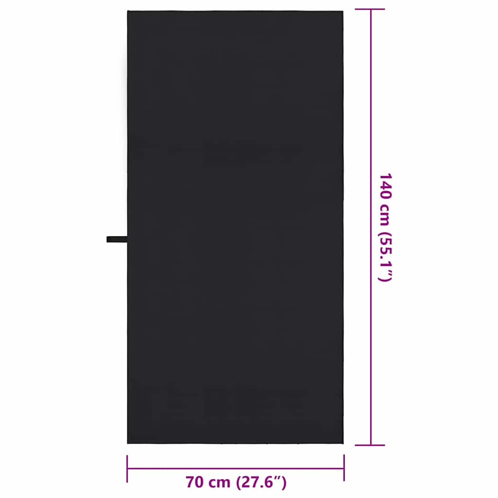 Sporthanddoeken 2 pcs Zwart 140 x 70 cm Polyester en polyamide is nu te koop bij PeponiXL, paradijselijk wonen!