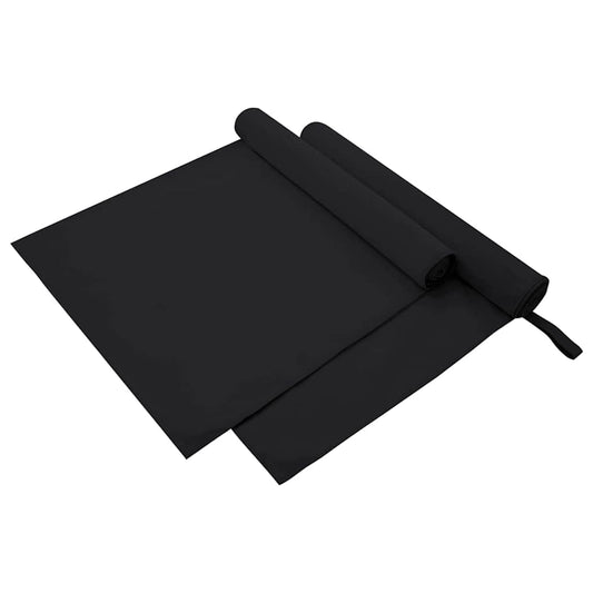 Sporthanddoeken 2 pcs Zwart 180 x 90 cm Polyester en polyamide is nu te koop bij PeponiXL, paradijselijk wonen!