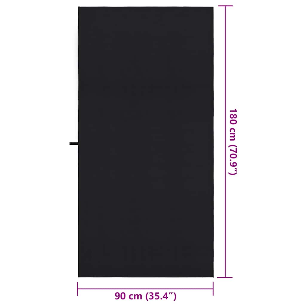 Sporthanddoeken 2 pcs Zwart 180 x 90 cm Polyester en polyamide is nu te koop bij PeponiXL, paradijselijk wonen!