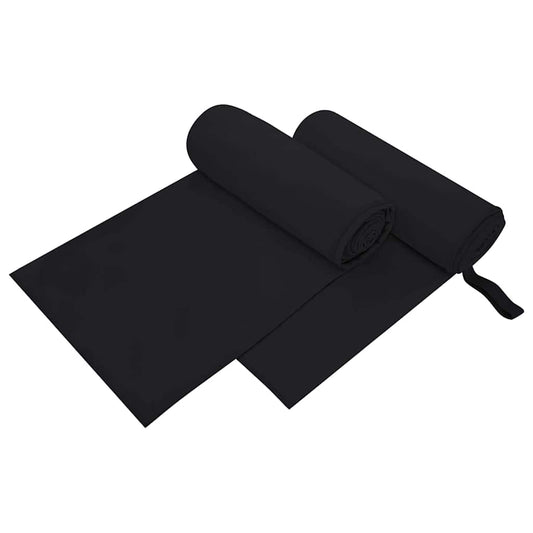 Sporthanddoeken 2 pcs Zwart 200 x 100 cm Polyester en polyamide is nu te koop bij PeponiXL, paradijselijk wonen!