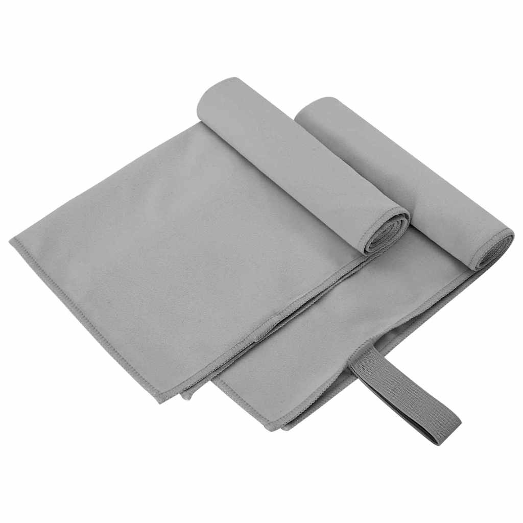 Sporthanddoeken 2 pcs Donkergrijs 50 x 30 cm is nu te koop bij PeponiXL, paradijselijk wonen!
